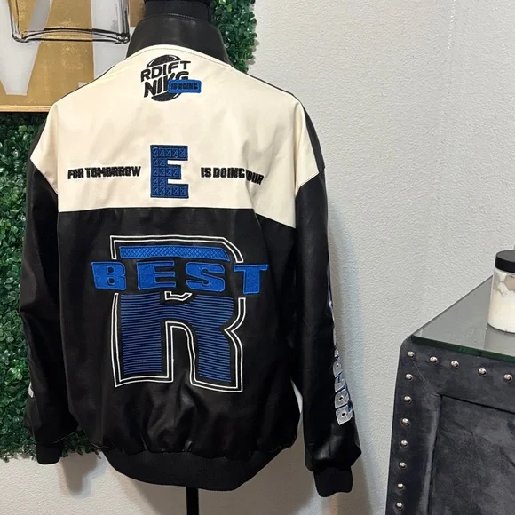 Women’s Black and Cream Varsity Jacket - Picture 2 of 4